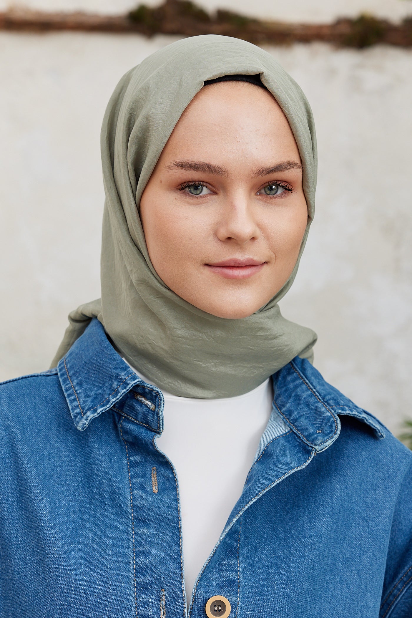 Tesettür Giyim - Elisa Vual Şal - Çağla Yeşili - Emproyal