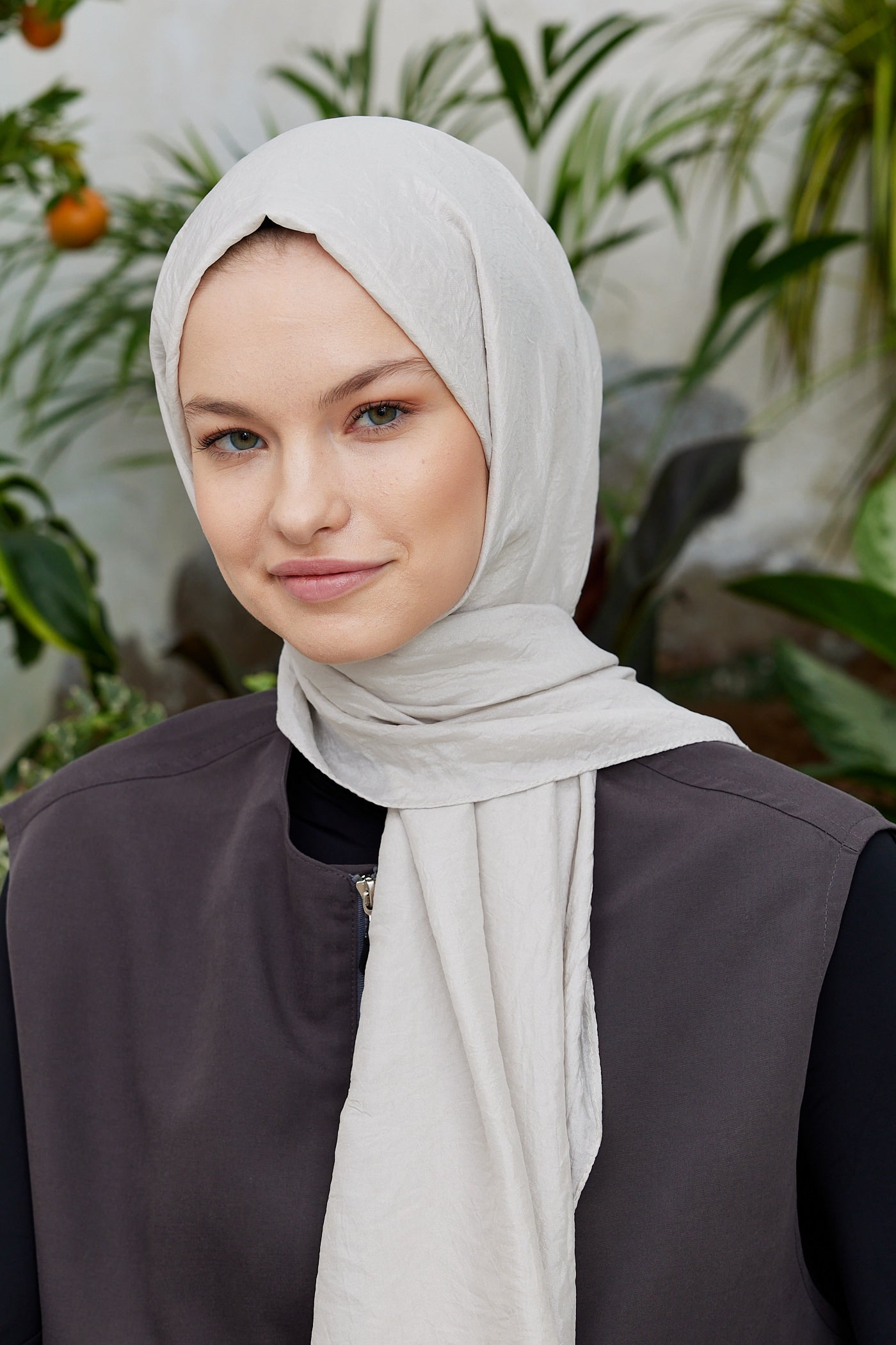 Tesettür Giyim - Elisa Vual Şal - Taş - Emproyal