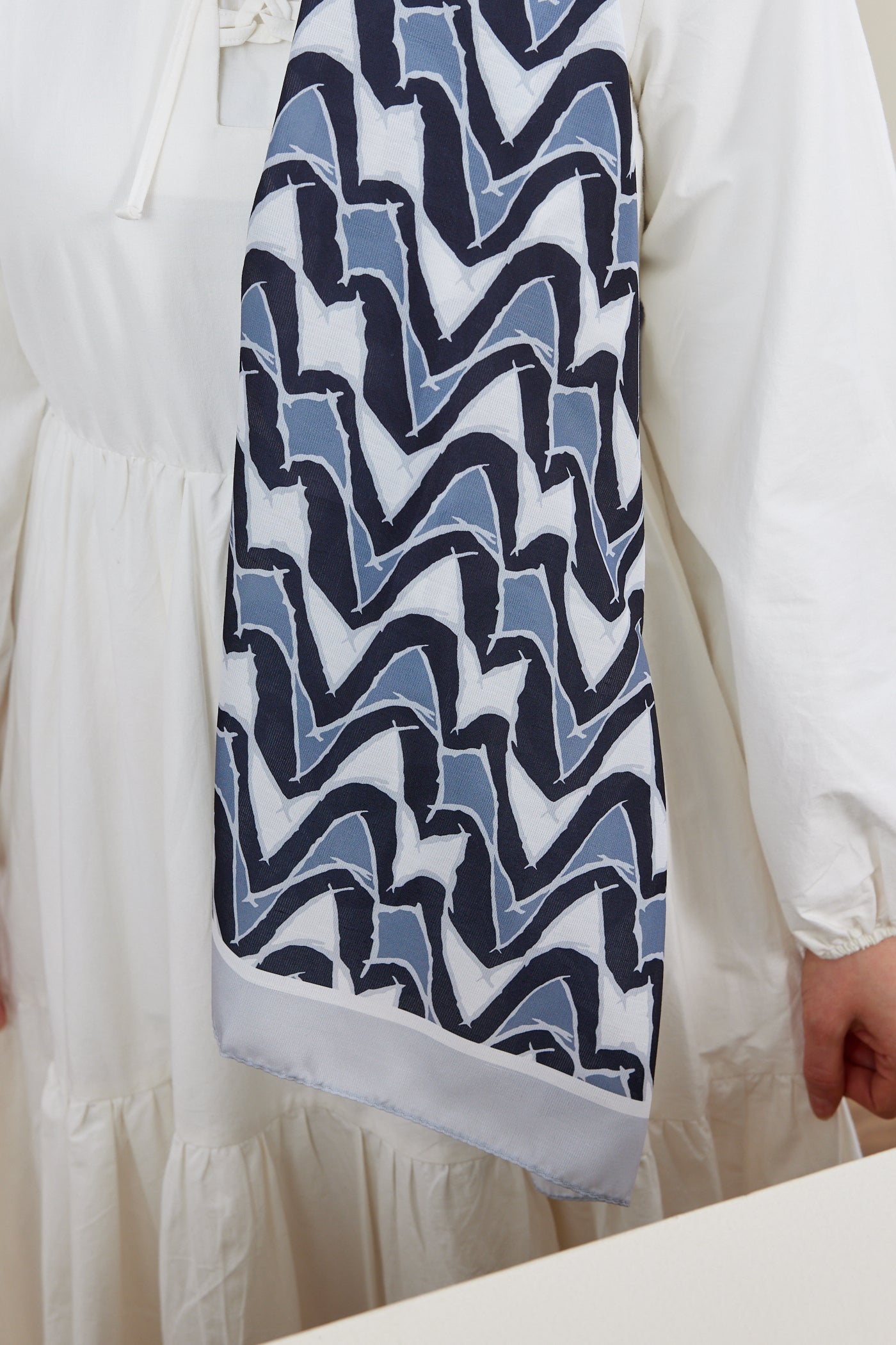 Tesettür Giyim - Pro Line Vera Desen Şal - Antrasit - Gri - Emproyal