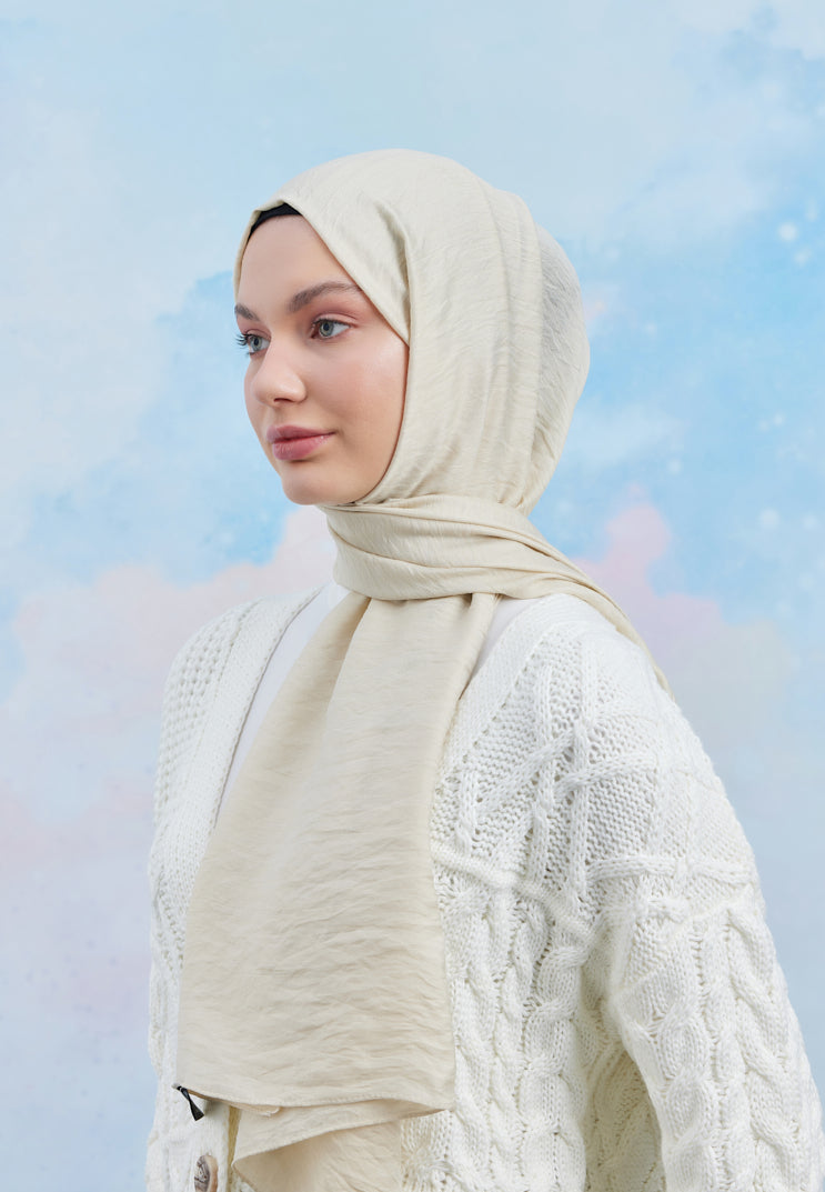 Tesettür Giyim - Carla Şal - Bej - Emproyal