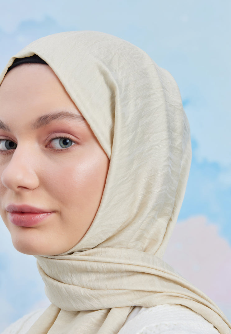 Tesettür Giyim - Carla Şal - Bej - Emproyal