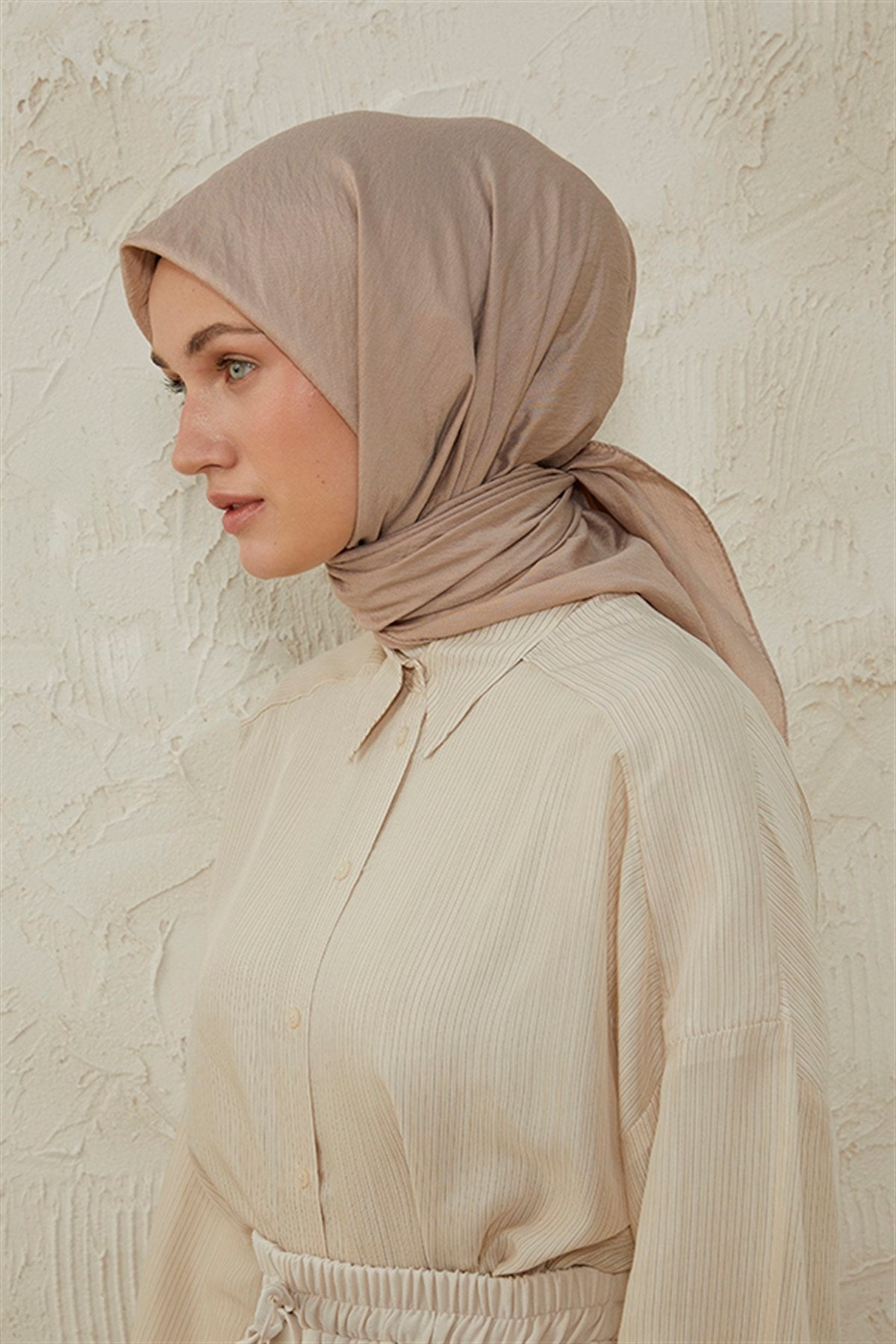 Tesettür Giyim - Oria Eşarp - Vizon - Emproyal