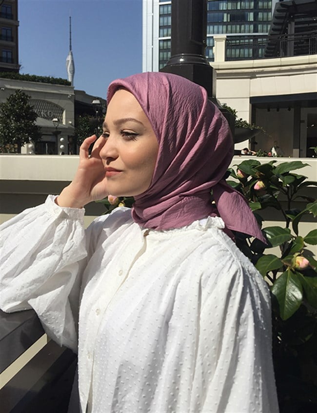 Tesettür Giyim - Oria Eşarp - Eflatun - Emproyal