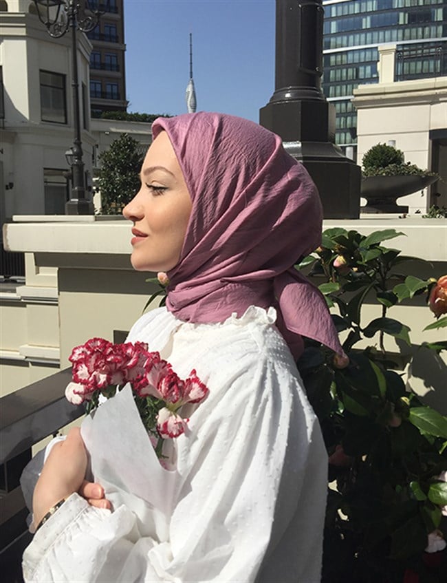 Tesettür Giyim - Oria Eşarp - Eflatun - Emproyal