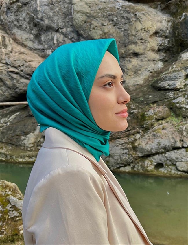 Tesettür Giyim - Oria Eşarp - Petrol - Emproyal