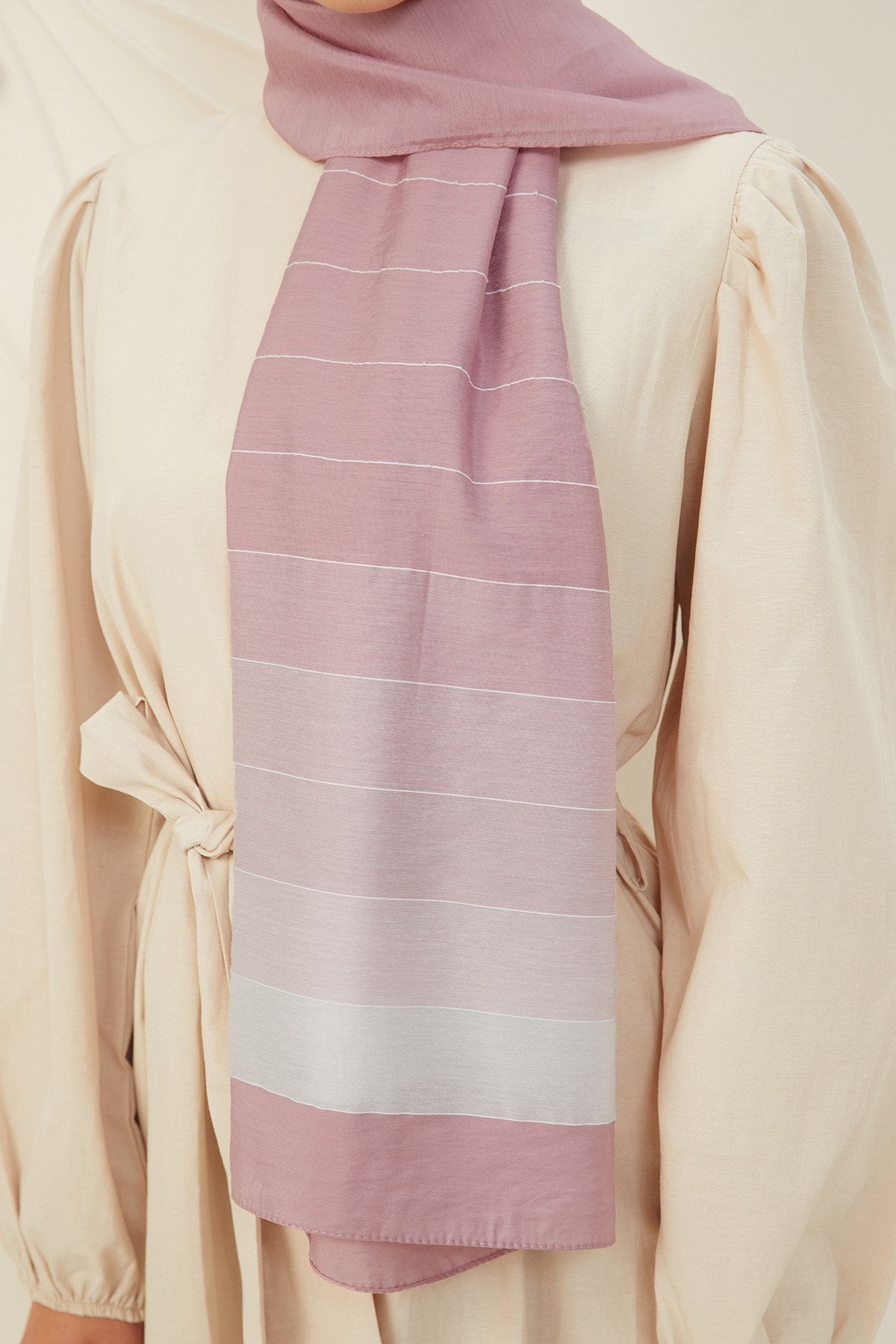 Tesettür Giyim - Piano Şal - Pudra - Emproyal