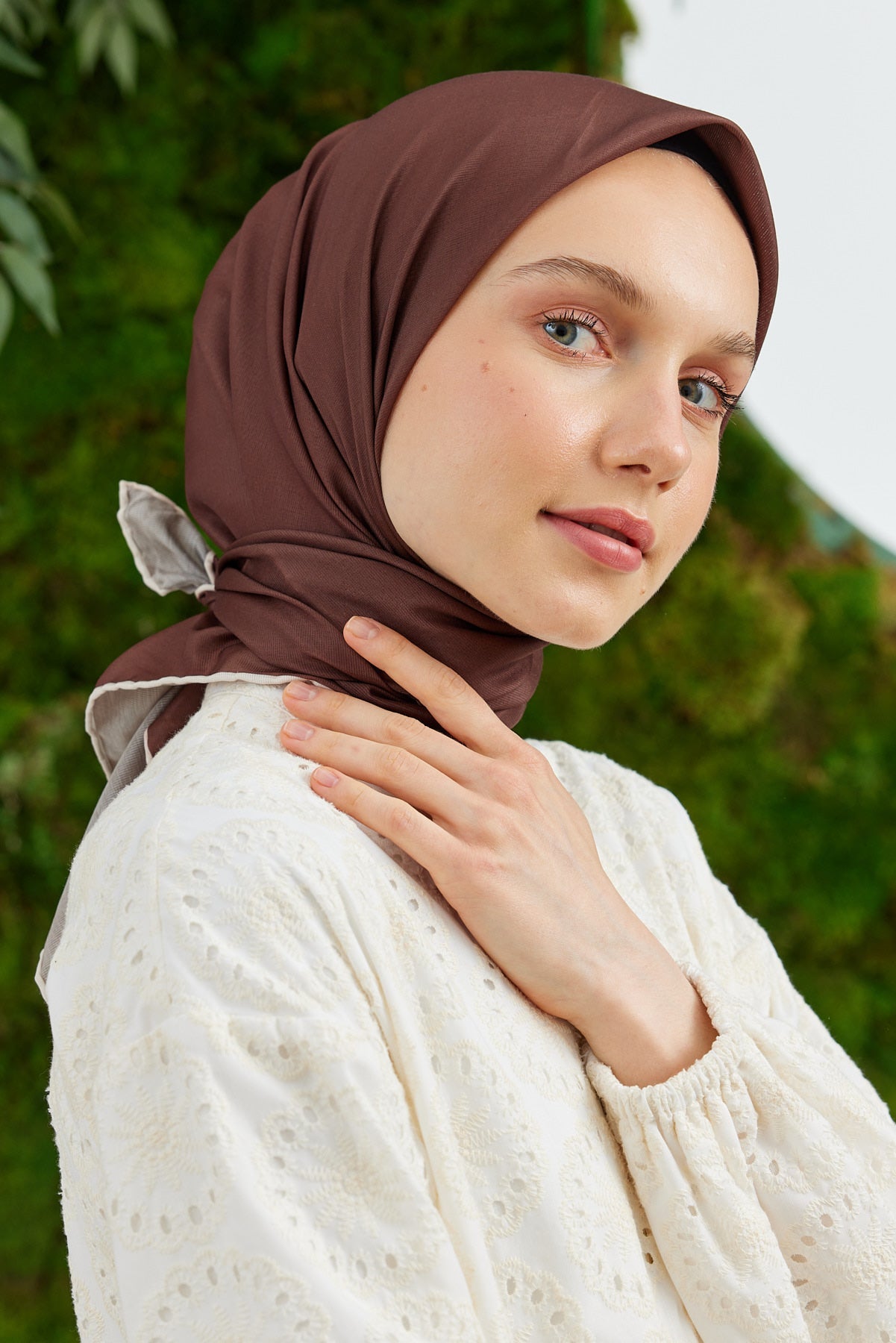 Tesettür Giyim - Pro Line Düz Renk Eşarp - Çikolata Kahve - Emproyal