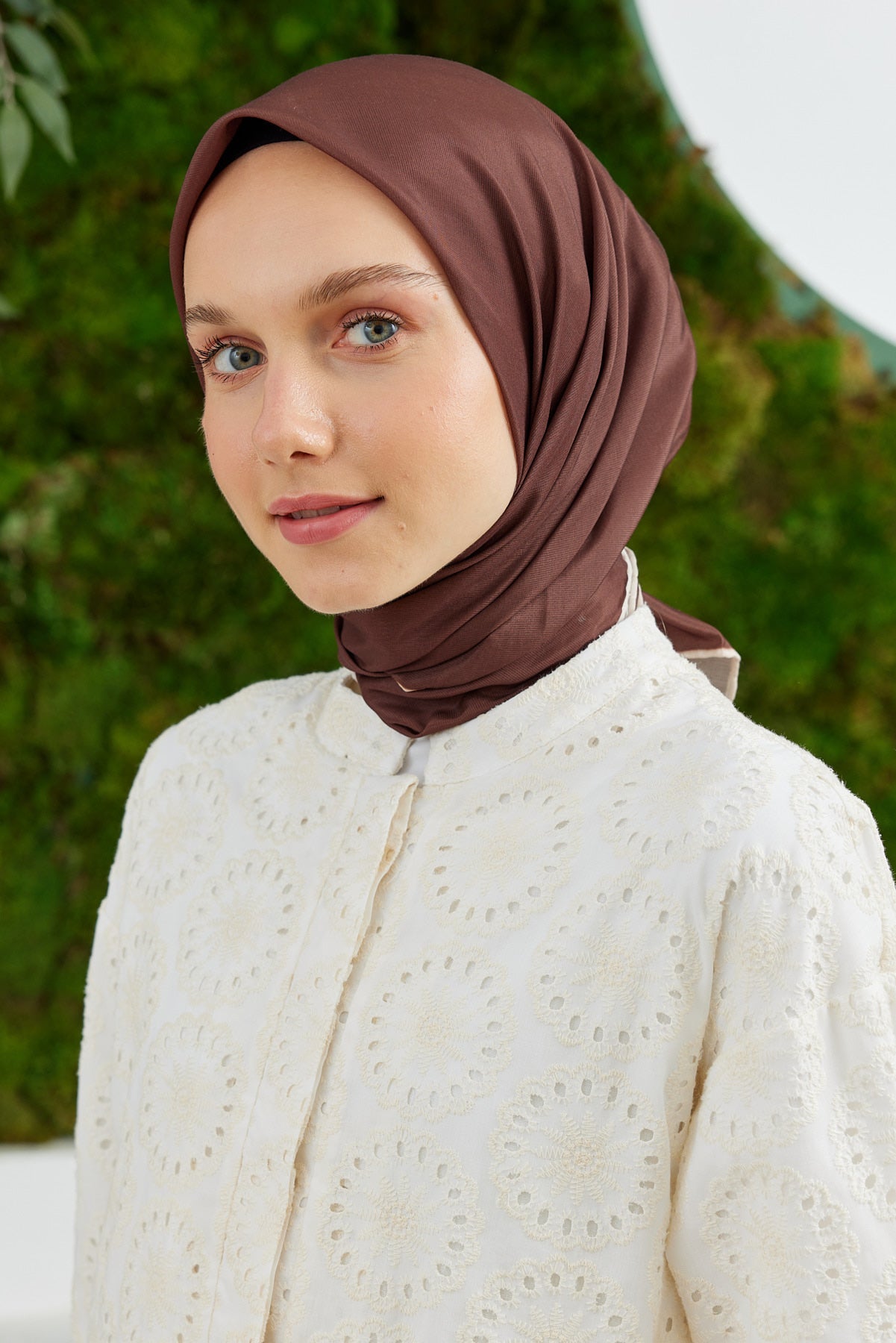 Tesettür Giyim - Pro Line Düz Renk Eşarp - Çikolata Kahve - Emproyal