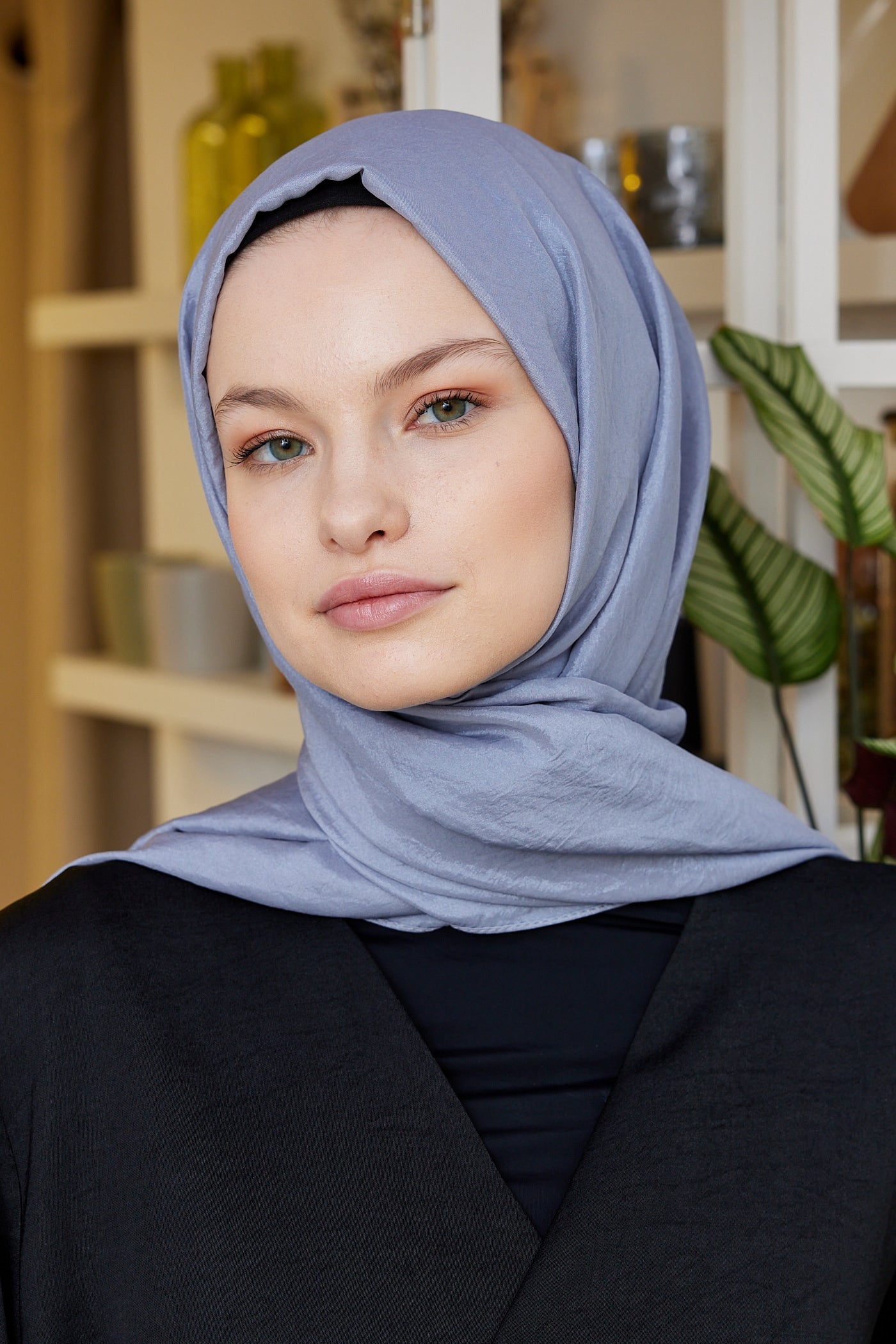 Tesettür Giyim - Elisa Vual Şal - Gümüş - Emproyal