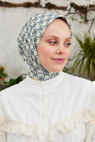 Tesettür Giyim - Pro Line Kazayağı Desen Eşarp - Sarı - Gri - Emproyal