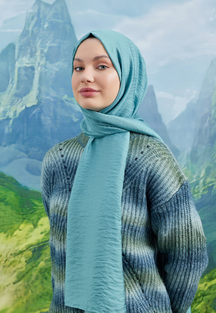 Tesettür Giyim - Carla Şal - Mint Yeşili - Emproyal