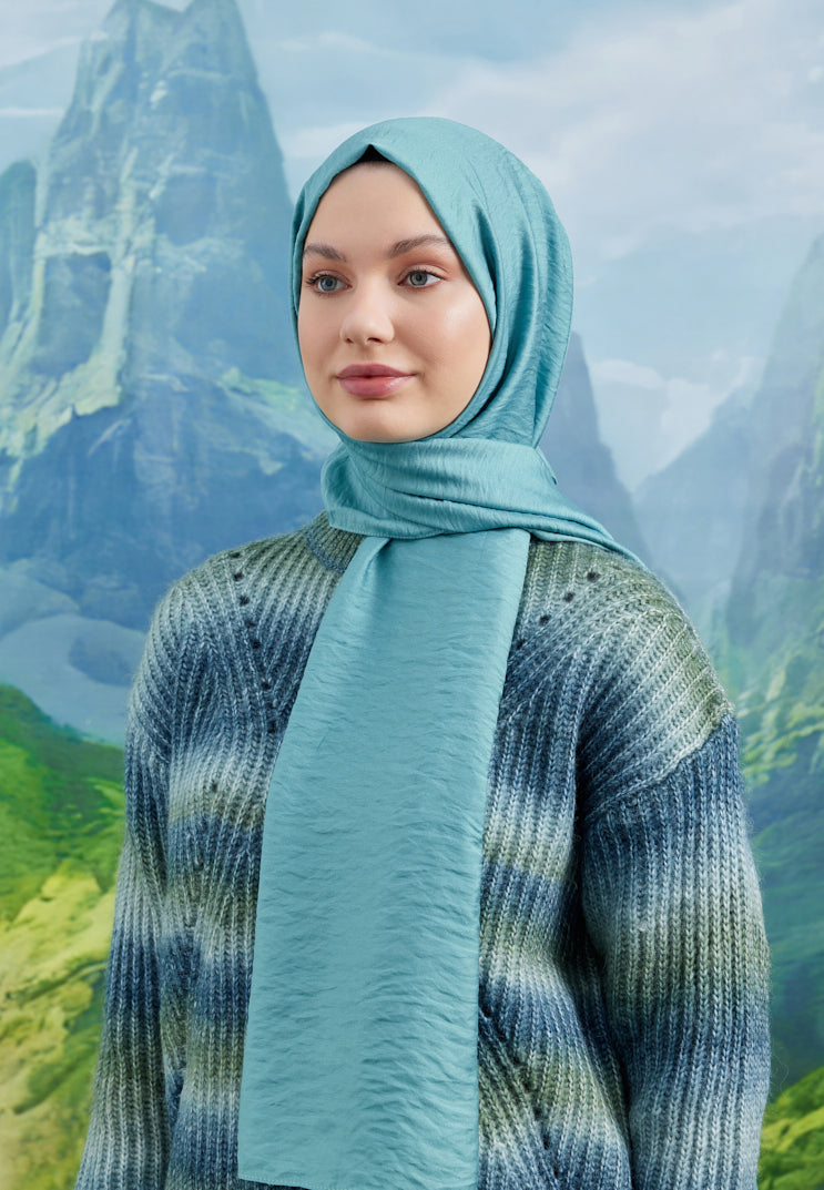 Tesettür Giyim - Carla Şal - Mint Yeşili - Emproyal