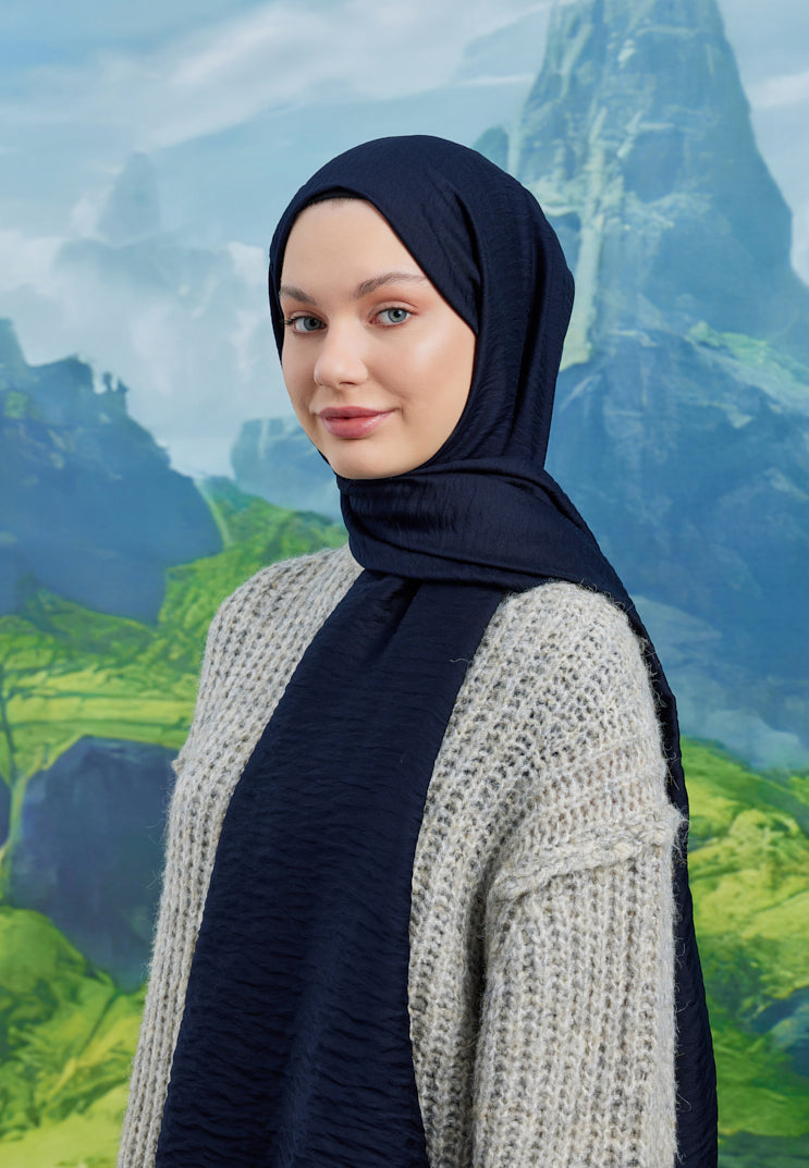 Tesettür Giyim - Carla Şal - Lacivert - Emproyal