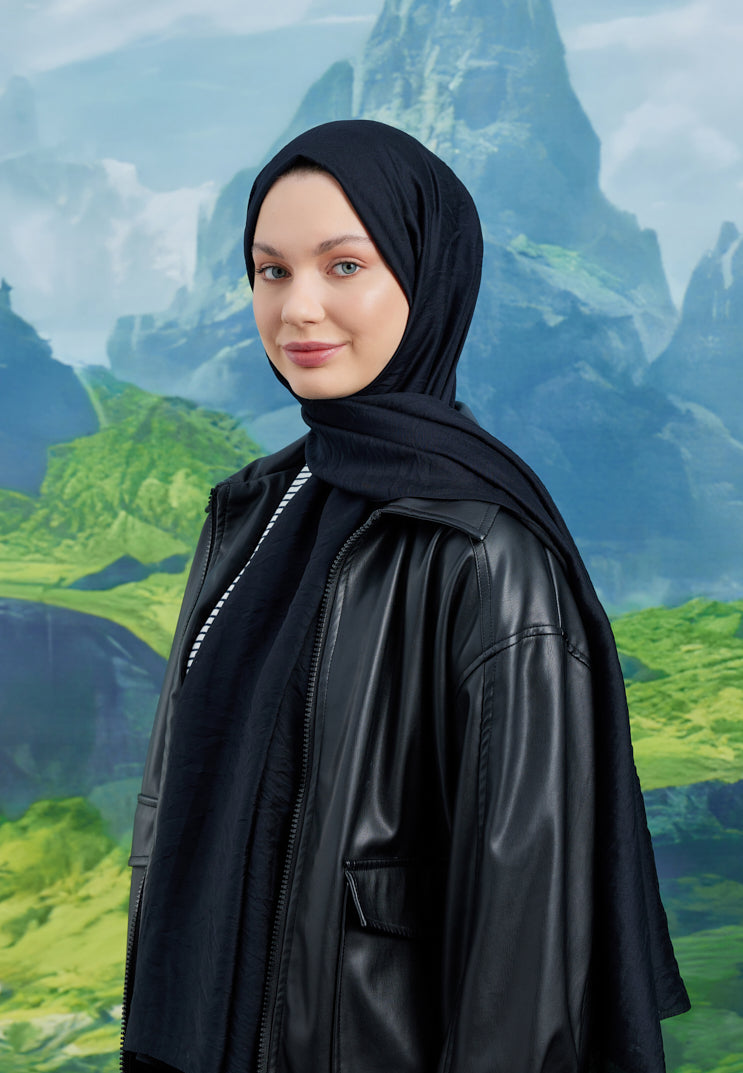 Tesettür Giyim - Carla Şal - Siyah - Emproyal