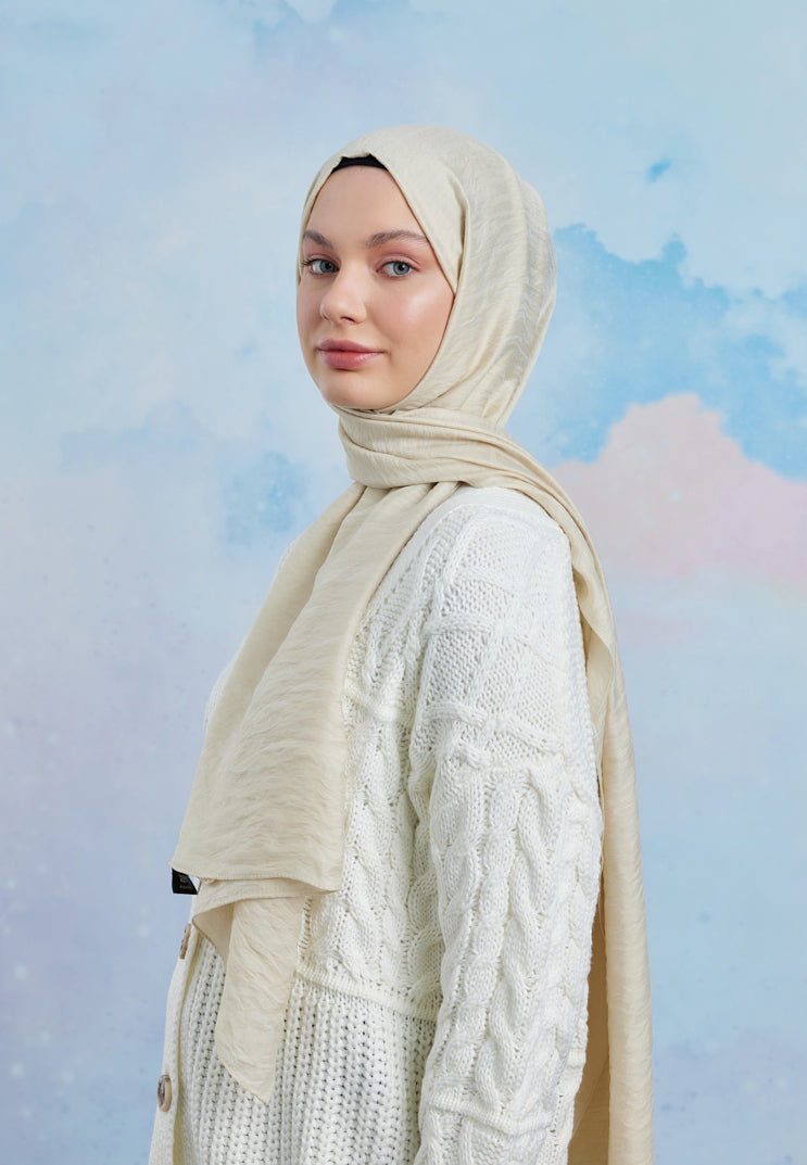 Tesettür Giyim - Carla Şal - Bej - Emproyal