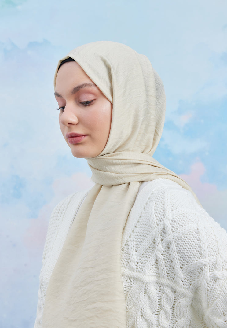 Tesettür Giyim - Carla Şal - Bej - Emproyal