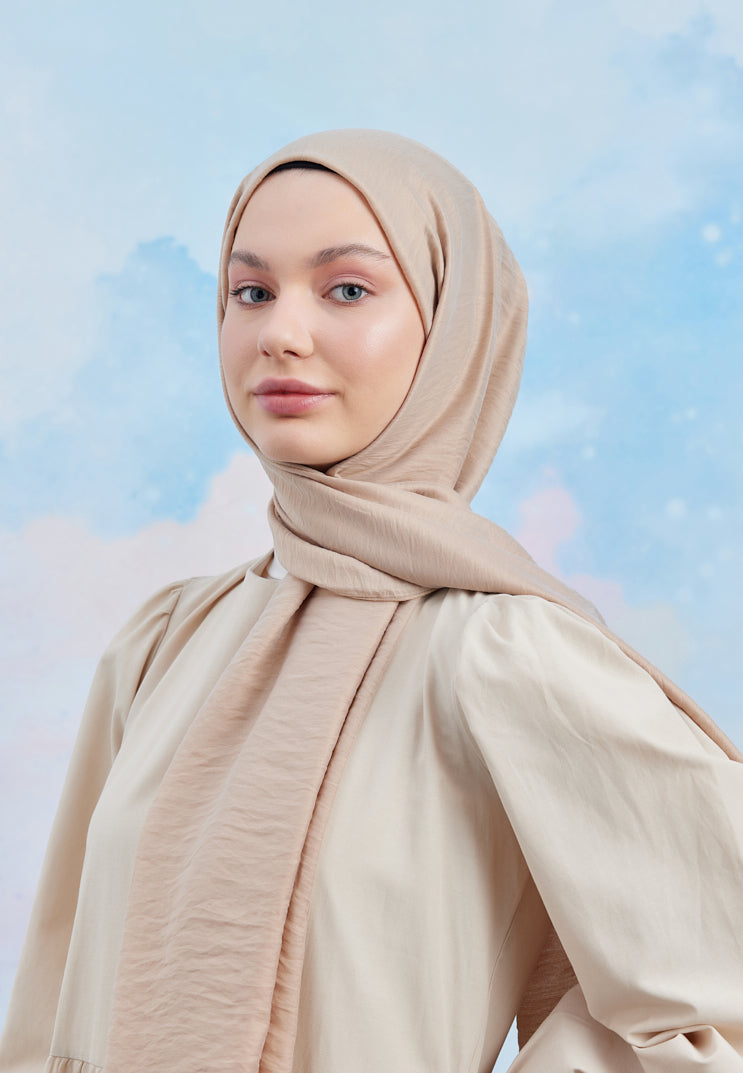 Tesettür Giyim - Carla Şal - Sütlü Kahve - Emproyal