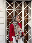 Pro Line Etro Desen Şal - Kırmızı - Emproyal