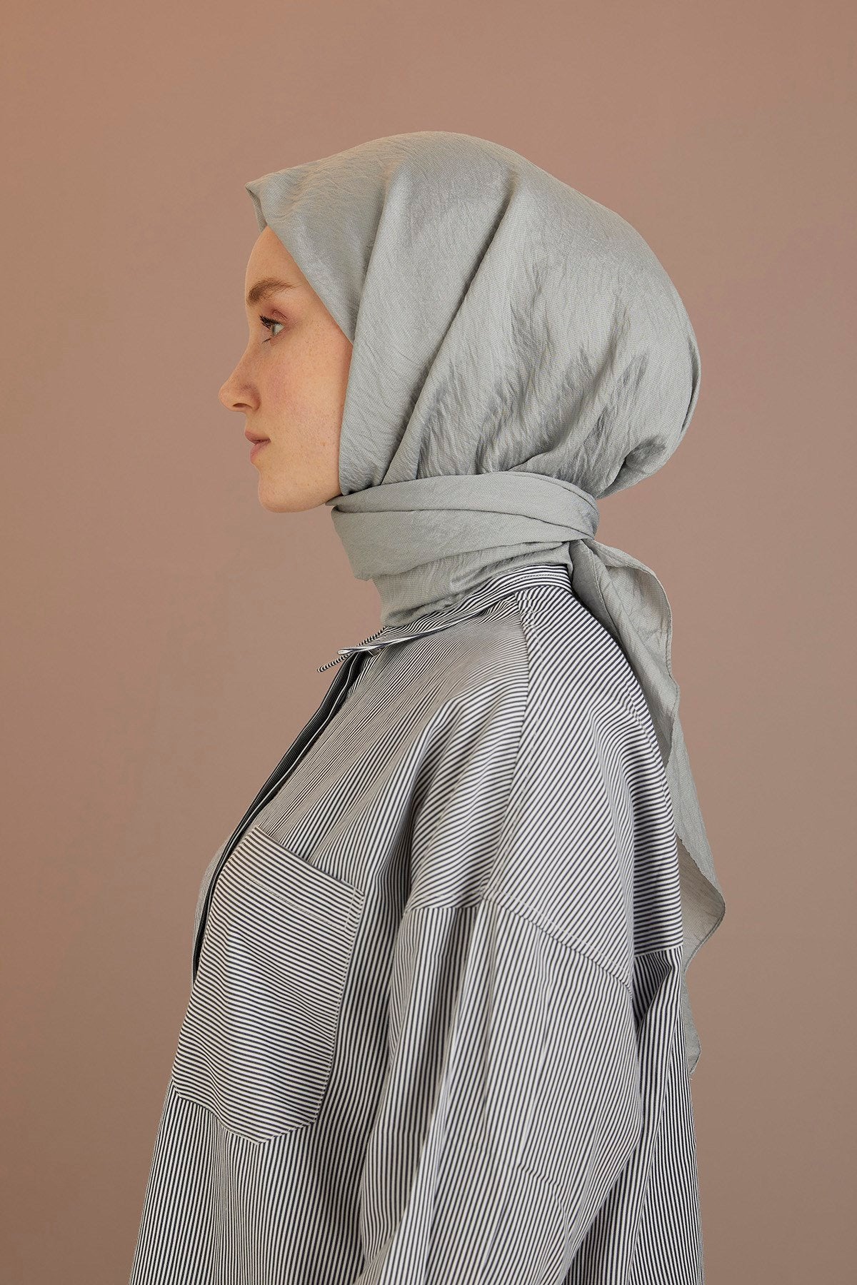 Tesettür Giyim - Oria Eşarp - Gri - Emproyal