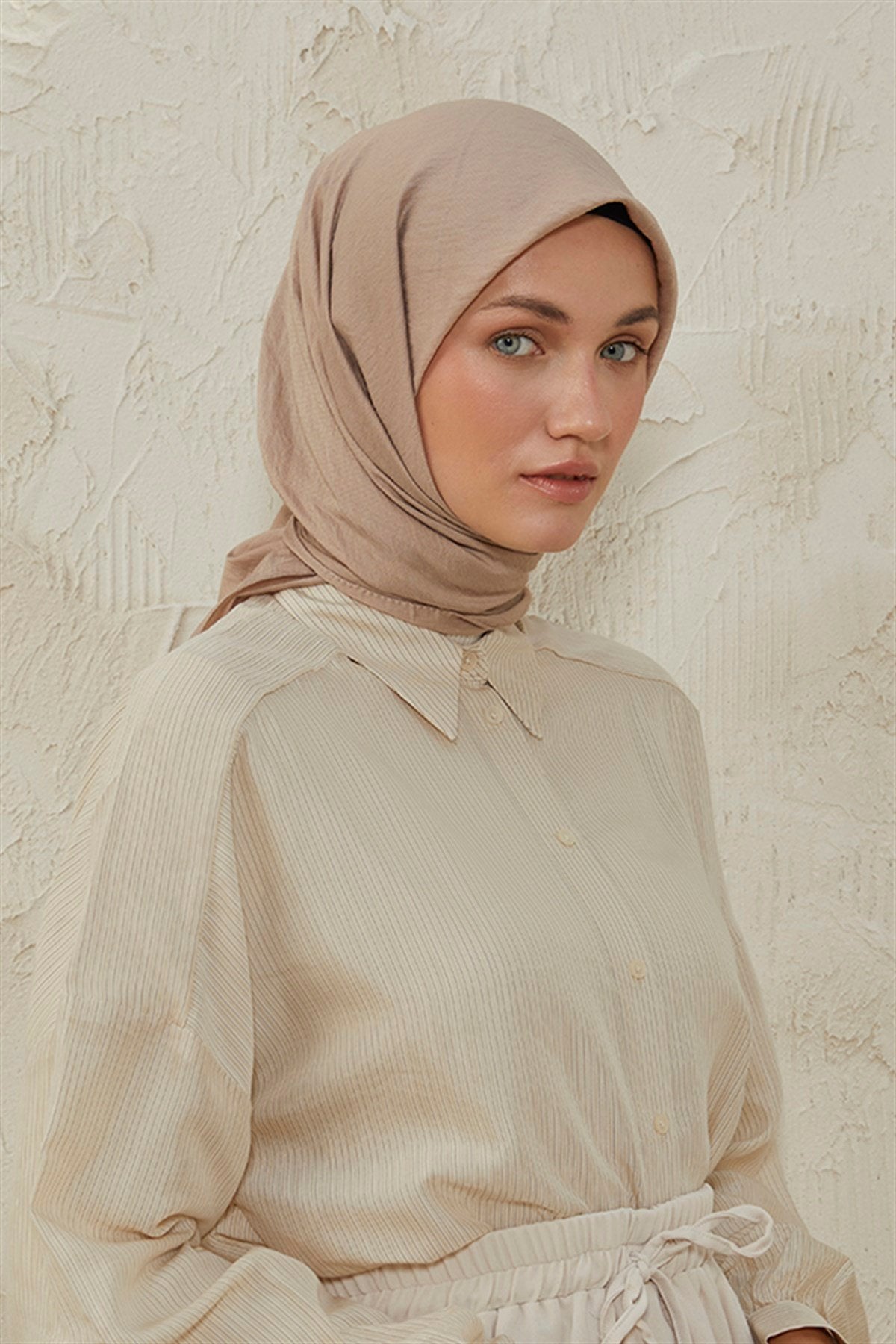 Tesettür Giyim - Oria Eşarp - Vizon - Emproyal