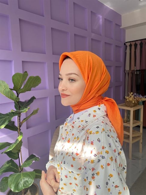 Tesettür Giyim - Oria Eşarp - Orange - Emproyal